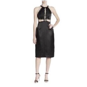 ZIMMERMAN Arcadia Rivet silk cut-out midi shift - Size 2 (NWT)
